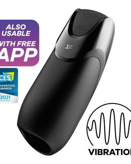 Masturbador masculino SATISFYER Men Vibration+ Preto