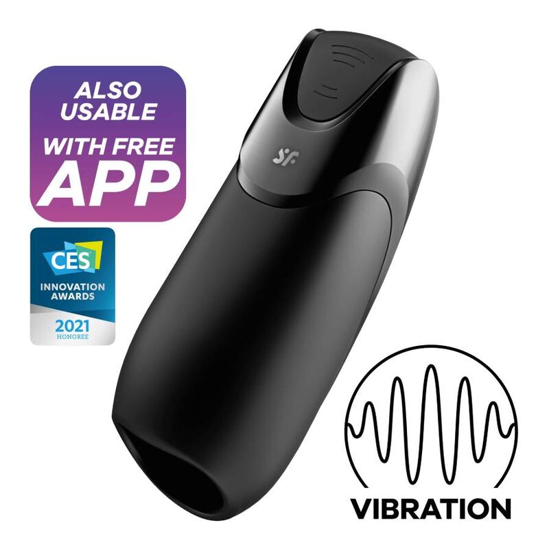 Masturbador masculino SATISFYER Men Vibration+ Preto