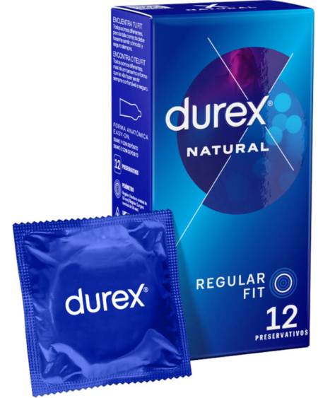 Preservativos Durex Natural Plus com aroma Zeus - Pack de 12 unidades