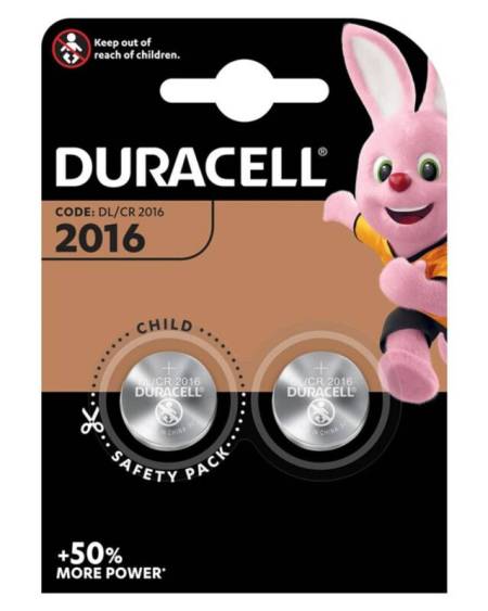 DURACELL - PILA BOTON LITIO CR2016 3V BLISTER*2