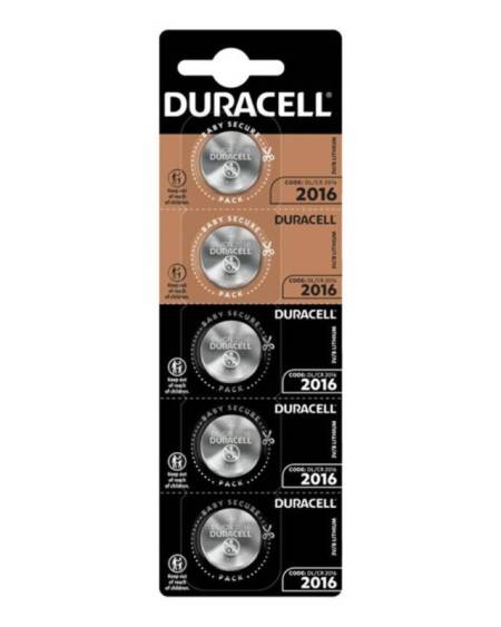 DURACELL - PILA BOTON LITIO CR2016 3V BLISTER*5