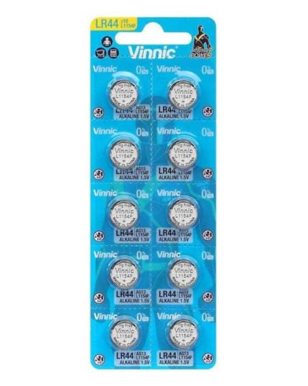 VINNIC - PILA BOTON ALCALINA AG13 L1154F LR44 BLISTER*10