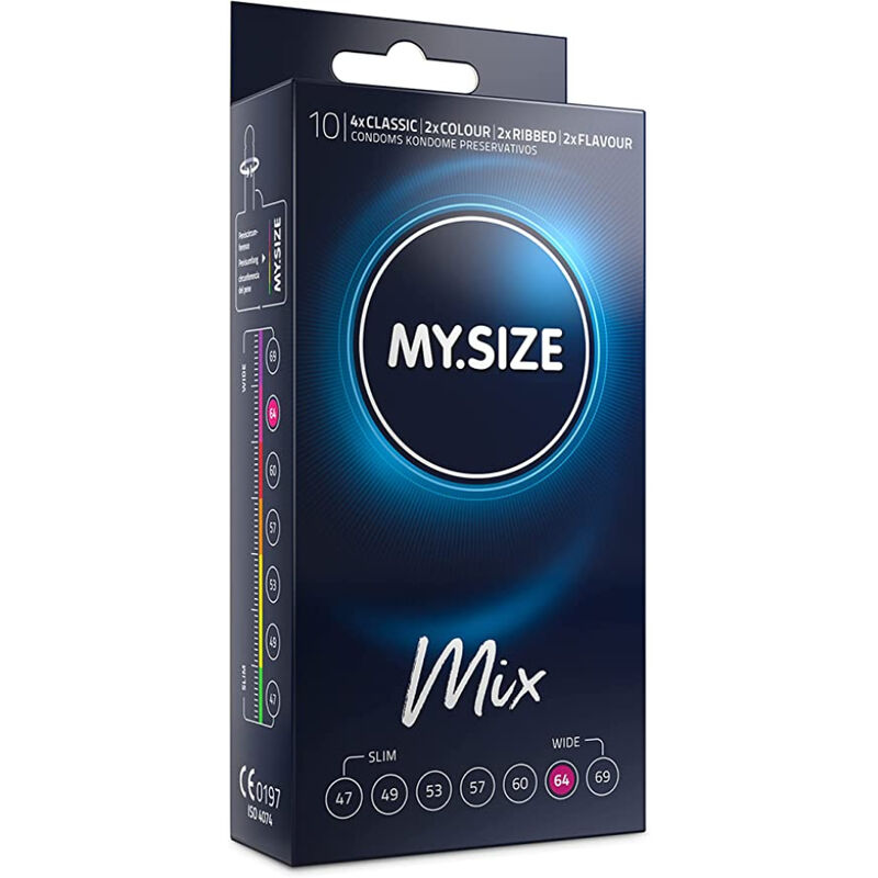 Pacote de preservativos MY SIZE MIX 64 MM