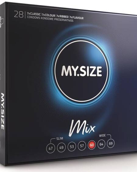 MY SIZE - MIX PRESERVATIVOS 60 MM 28 UNIDADES