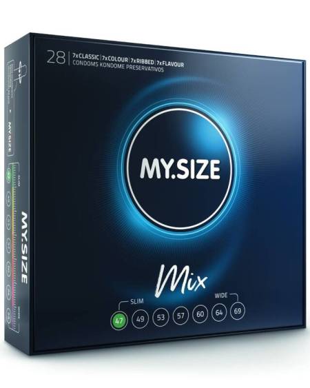 MY SIZE - MIX PRESERVATIVOS 47 MM 28 UNIDADES
