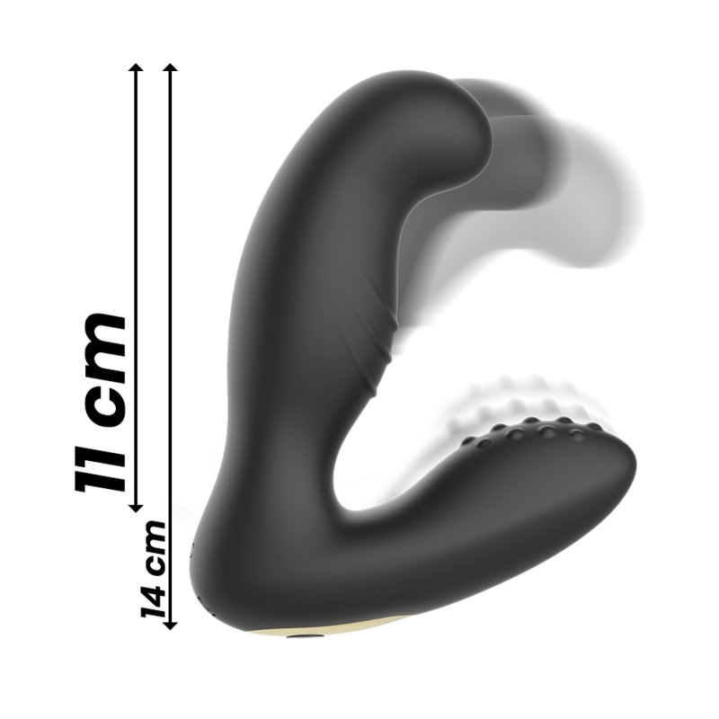 IBIZA - MASAJEADOR ANAL ROTACIÓN Y VIBRACIÓN CONTROL REMOTO 10 x 3.5 CM