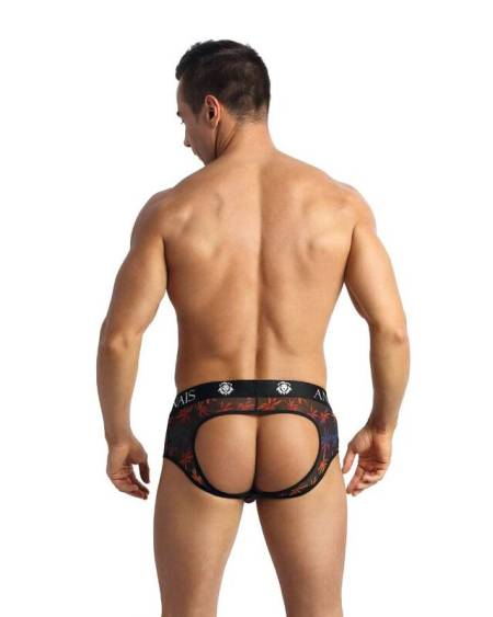 Chill Jock Bikini S da Anais Men em tecido preto com estampado colorido