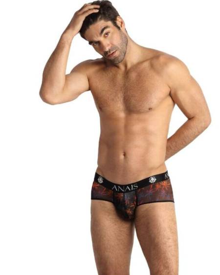 Chill Boxer Brief S da ANAIS MEN em tul preto com estampado colorido