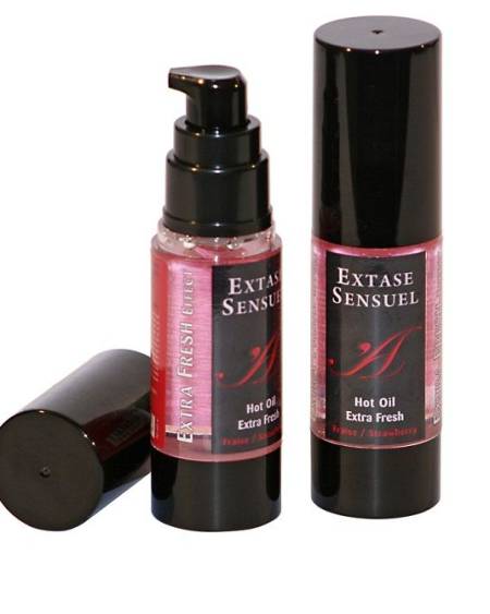 Óleo de Massagem Efeito Extra Fresh Morango 30 ml - Extase Sensual