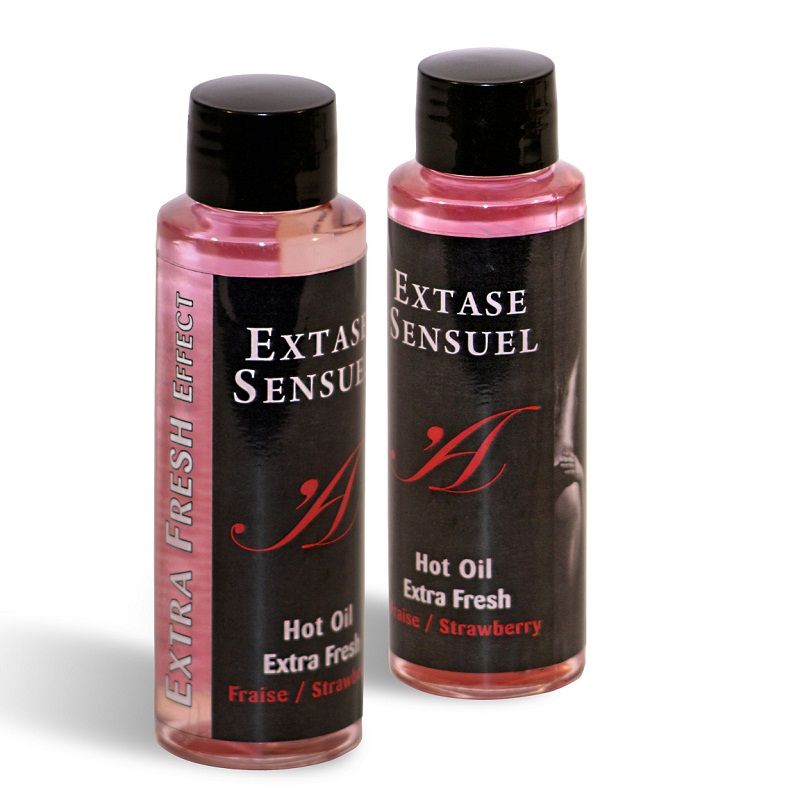 Óleo de Massagem EXTASE SENSUAL Efeito Extra Fresh Morango 100 ml