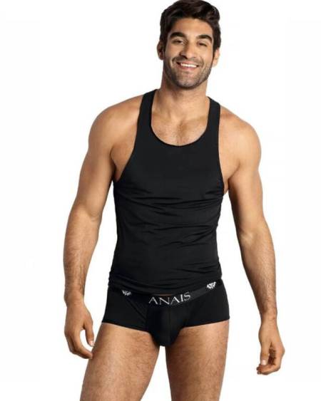 Camiseta Petrol Top L da ANAIS MEN em microfibra preta