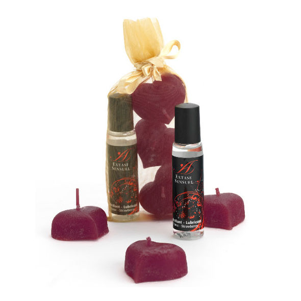 Kit EXTASE SENSUAL - NOCHES DE SEDA com velas e gel lubricante