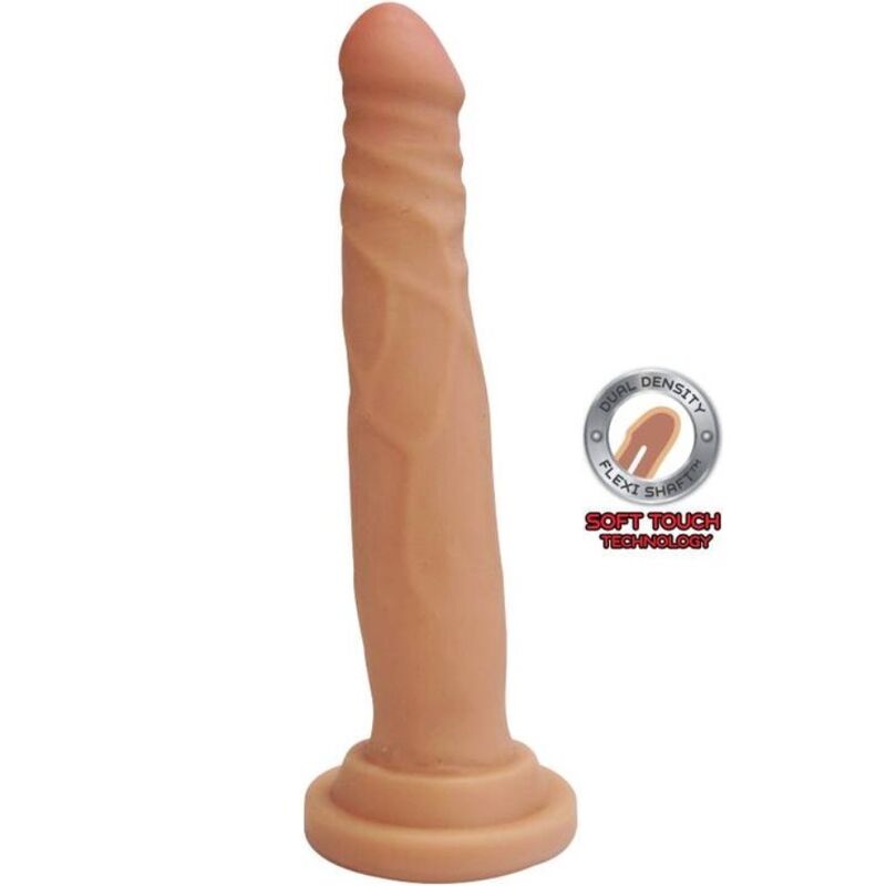 Dildo realista GET REAL de dupla densidade, em tom de pele, com base de ventosa