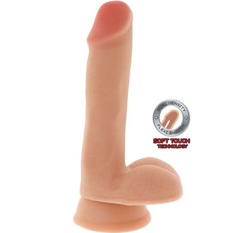 Dildo Dual Density 17 cm com Testículos Natural da Get Real