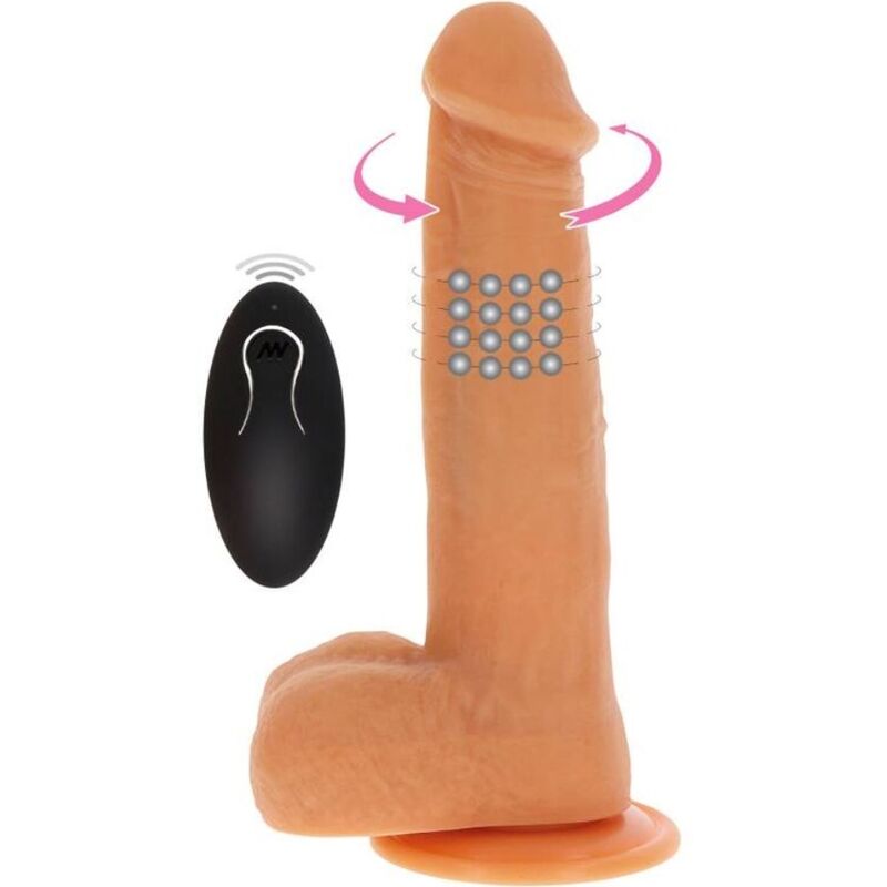 Dildo vibrador com bolas giratórias da Get Real