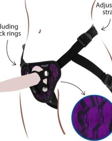 Arnês roxo Strap-On Lace da Get Real