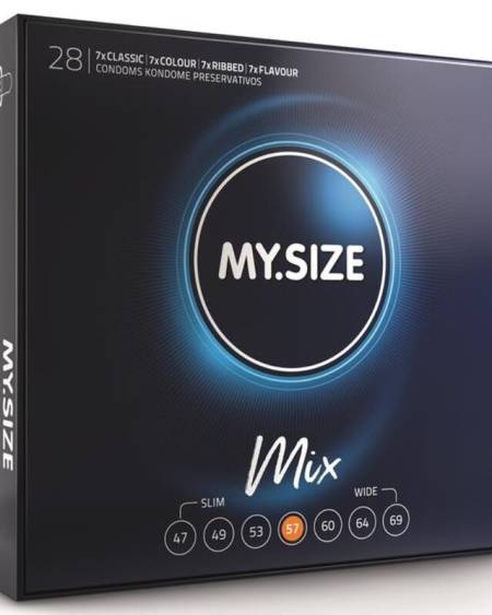 MY SIZE - MIX PRESERVATIVOS 57 MM 28 UNIDADES