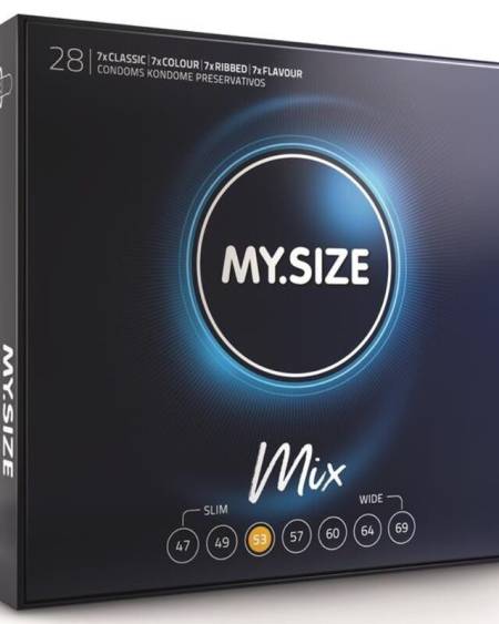 MY SIZE - MIX PRESERVATIVOS 53 MM 28 UNIDADES