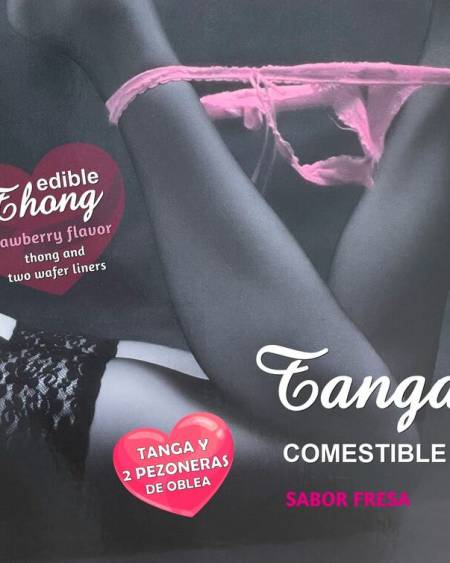 Tanga Niña Waffer e 2 Mamilos Sabor Morango