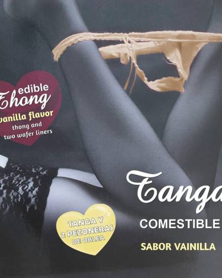 Tanga wafer e 2 mamilos sabor vainilla