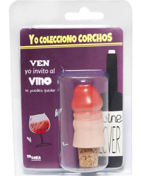 Tampão de cortiça divertido para garrafas de vinho