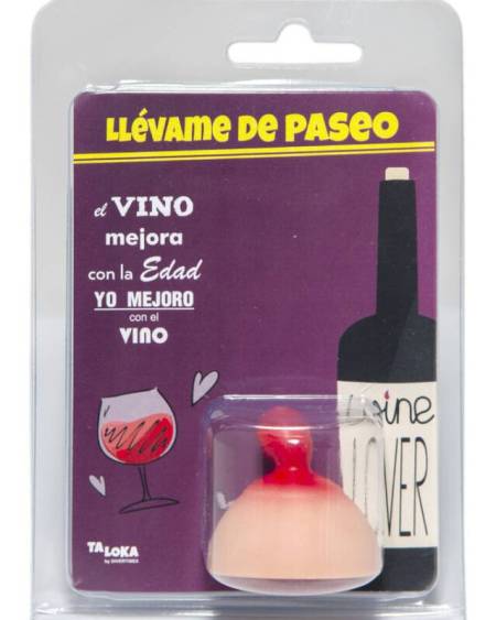 Tampão em forma de peito para garrafa de vinho