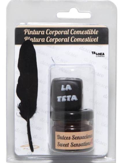 Pintura corporal comestível sabor chocolate