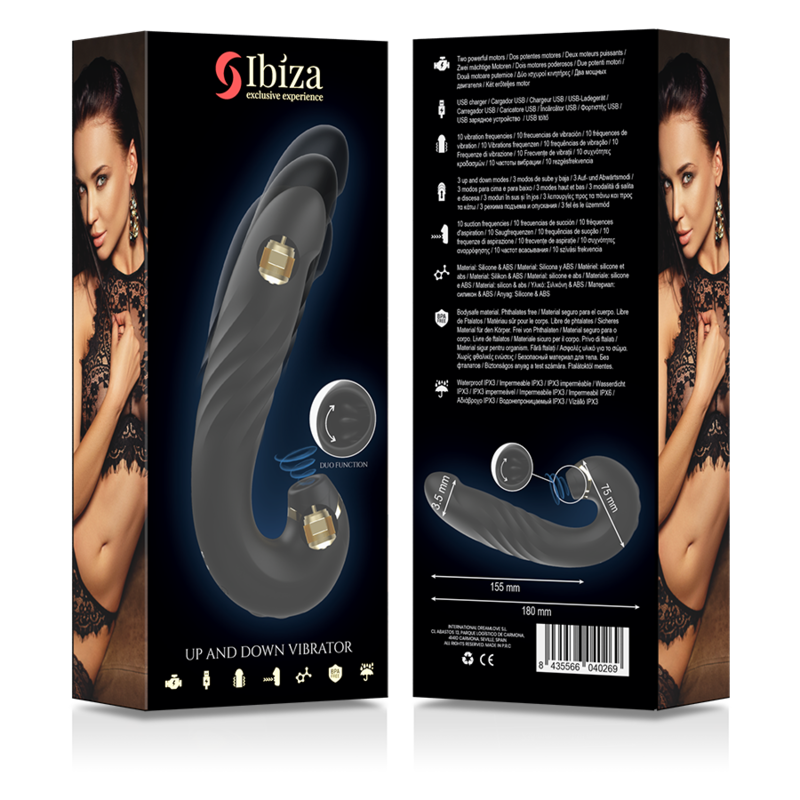 IBIZA - CLIP UP & DOWN +VIBRADOR + SUCCIONADOR CLÍTORIS