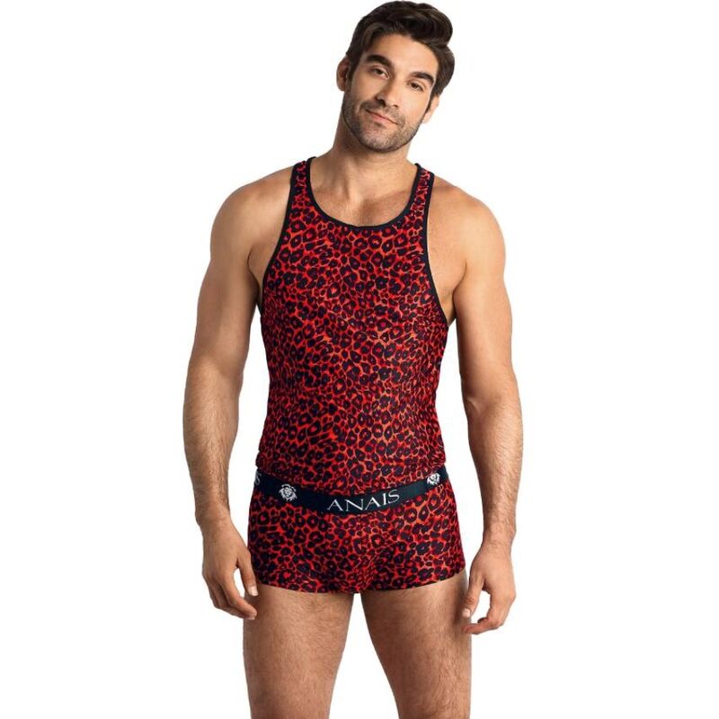 Camiseta Tribal Top M em microfibra vermelha com estampado animal.