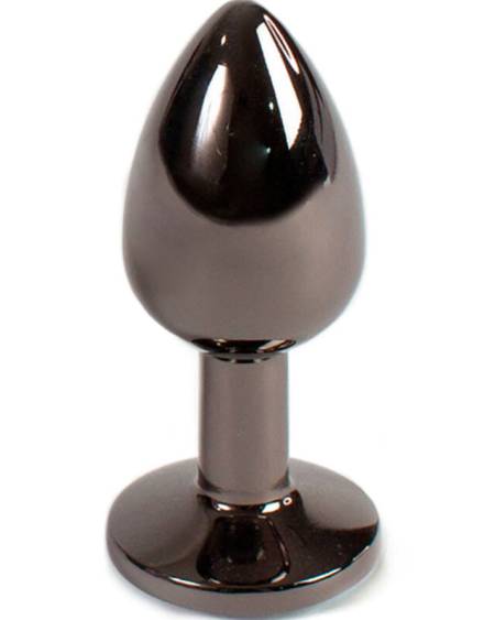 Plug anal de metal Gunmetal de 7 cm
