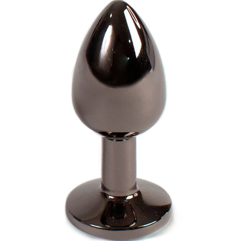 Plug anal de metal Gunmetal de 7 cm