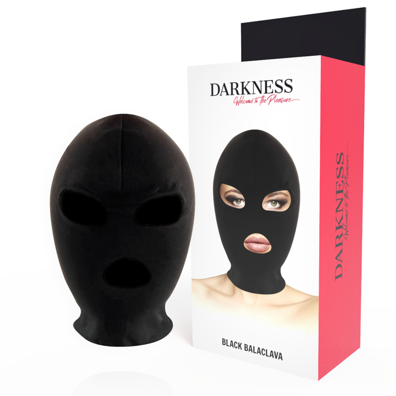 Máscara BDSM Submissão Boca e Olhos Preto