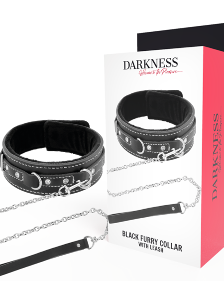DARKNESS - COLLAR LEATHER CON CORREA ALTA CALIDAD