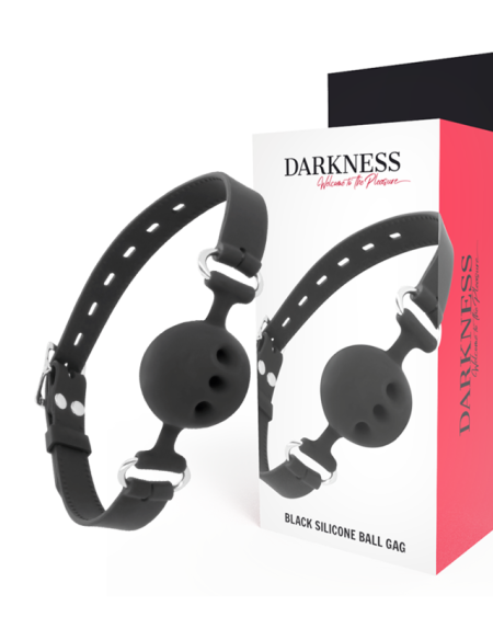 Mordaça Transpirável Silicone Preto
