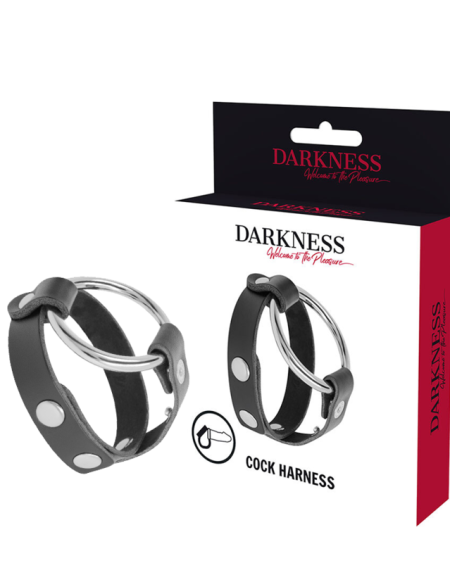 DARKNESS - ANILLO PARA PENE Y TESTÍCULOS BDSM