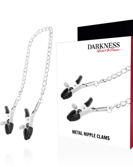 Pinças ajustáveis para mamilos em metal da Darkness