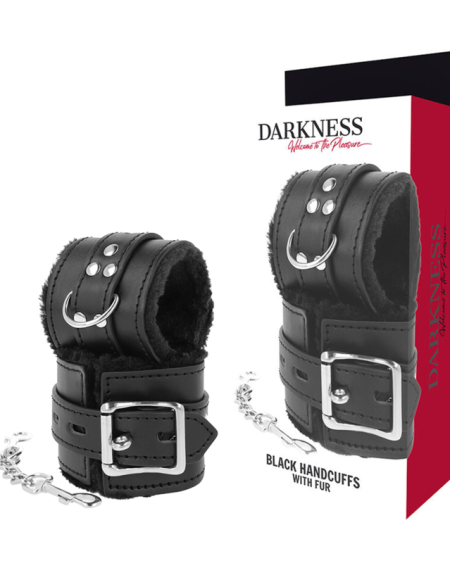 Algemas BDSM forradas em preto