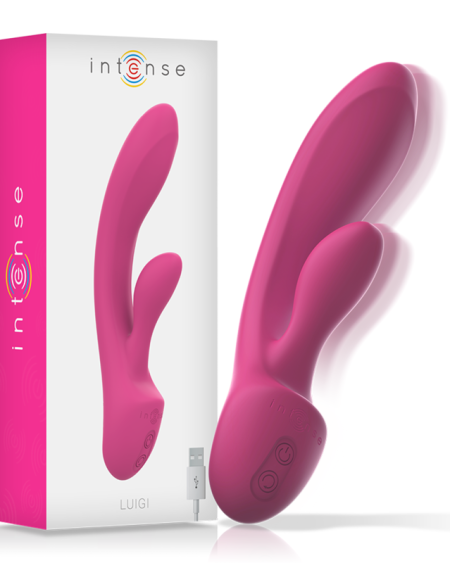 Vibrador coelho Luigi da INTENSE HIGH TECH, com haste curva e estimulador clitoriano.