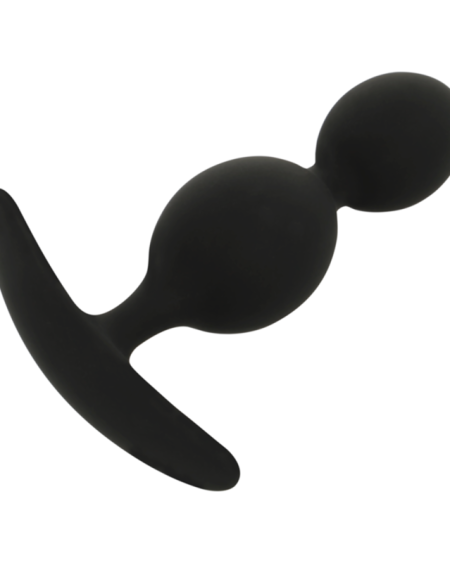 Plug anal Orson de silicone com 2 ondas de Black&Silver