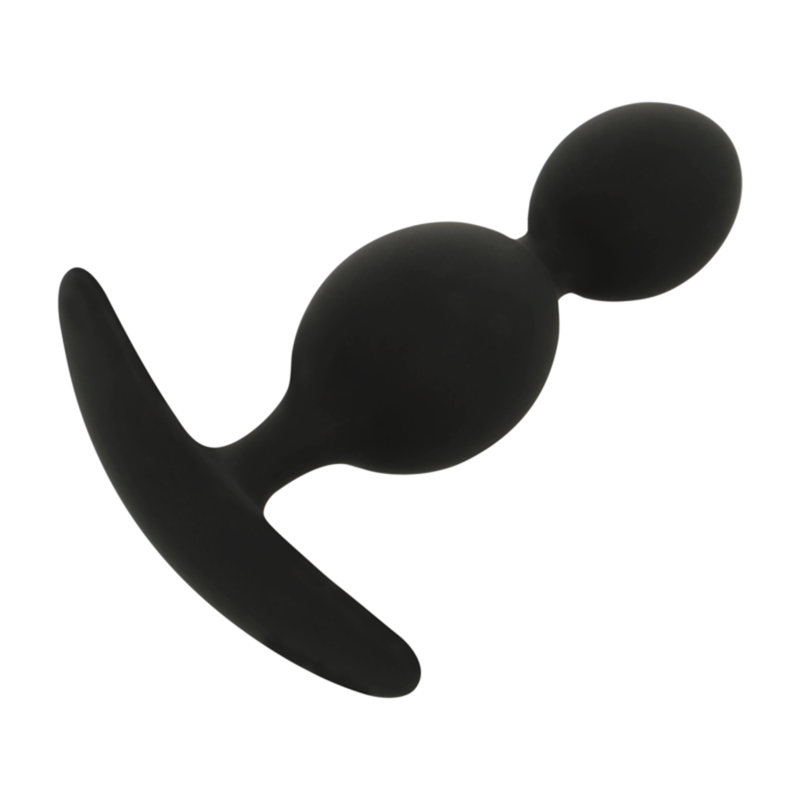 Plug anal Orson de silicone com 2 ondas de Black&Silver
