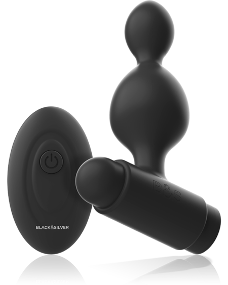 Black&SIlver Tucker Plug Anal Silicone Controlo Remoto