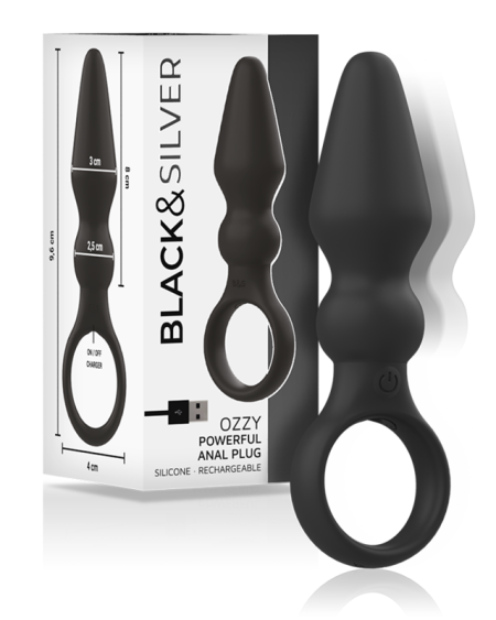 Plug anal vibrador OZZY da BLACK&SILVER