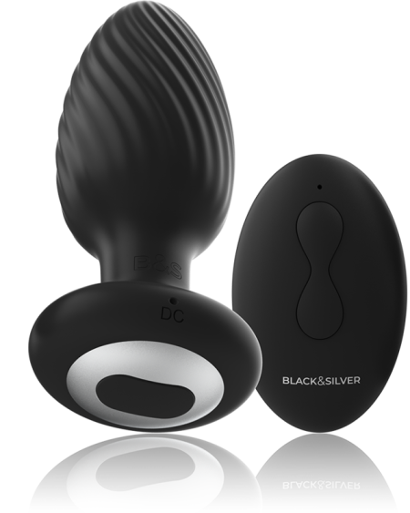 Plug Rotador Anal Black&Silver Welss