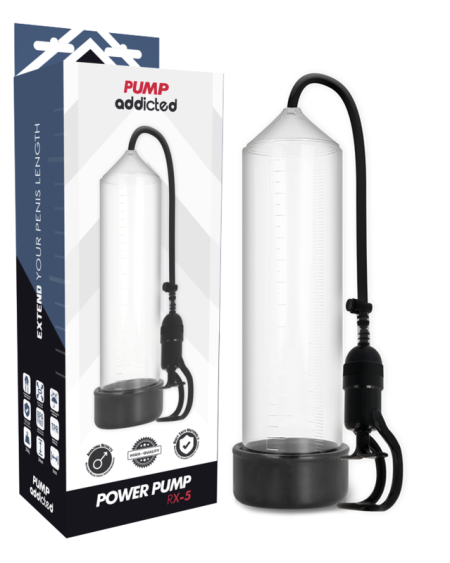Bomba de Ereção RX5 Transparente da Pump Addicted