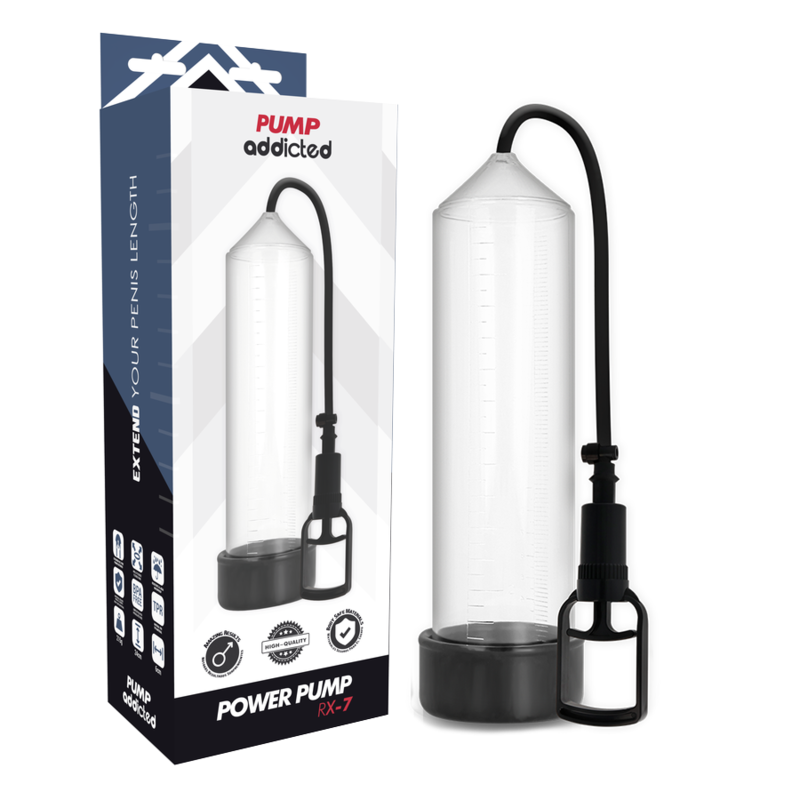 Bomba Ereção Pump Addicted RX7 Transparente