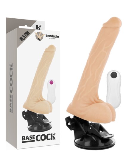 Vibrador realístico articulável com controlo remoto natural BASECOCK