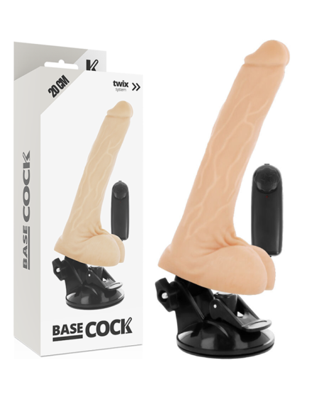 Vibrador realístico BASECOCK com controlo remoto natural