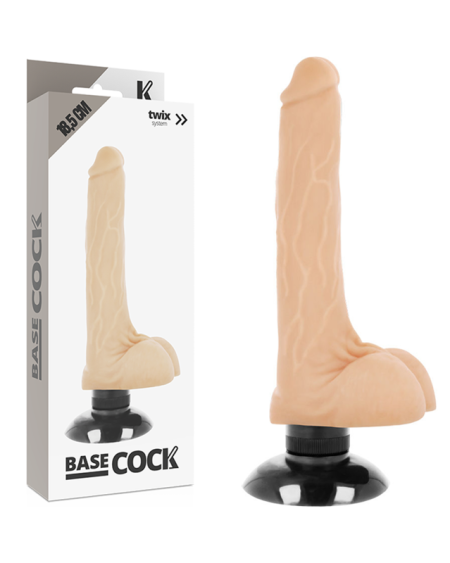 Vibrador Realístico BASECOCK 18.5 cm Natural