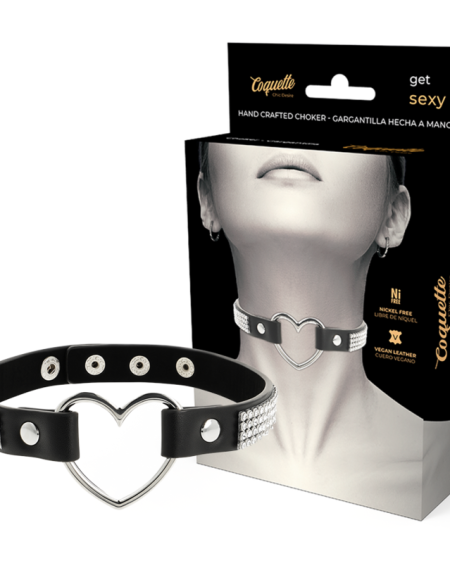 COQUETTE CHIC DESIRE - CHOKER CUERO VEGANO CORAZON