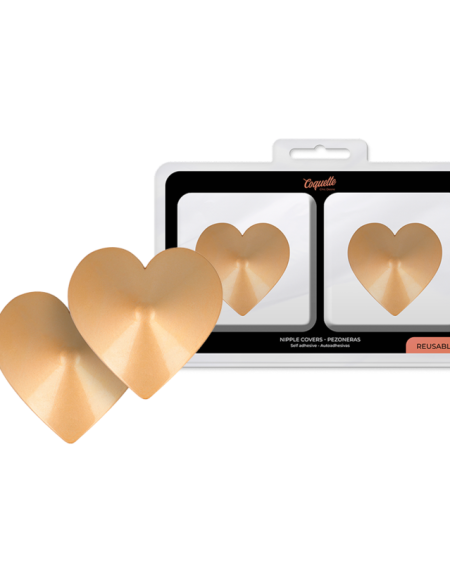 COQUETTE CHIC DESIRE - CUBRE PEZONES METAL CORAZONES DORADOS